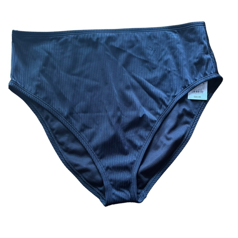 Shade and shore high waisted black bikini bottoms NWT